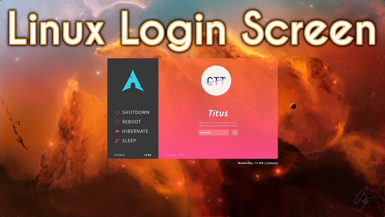 Make Linux Login Look Better than Windows - LightDM Config - Chris Titus Tech