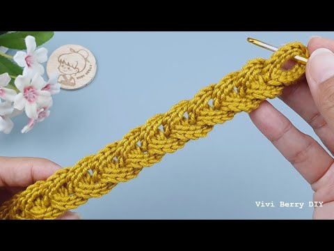 How Beautiful Crochet Pattern You can make it for headband, belt, bag strap