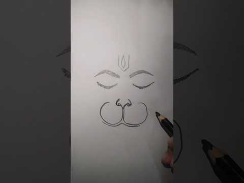 Jai Bajrangbali 🙏🚩|easy Hanuman drawing 😍#shorts #viral #bajrangbali #trending