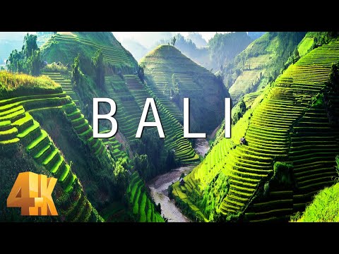 FLYING OVER BALI (4K UHD) - Relaxing Music With Amazing Beautiful Nature Scenery For Stress Relief