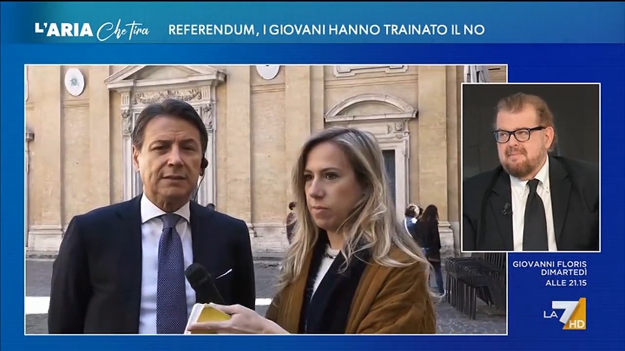 Commento ai risultati del referendum costituzionale, confronto Luigi Crespi con Giuseppe Conte