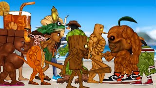 Zombie brainrot & brr es teh budi di dun vs leru le fighting each other dc2 animation zombie Udindun