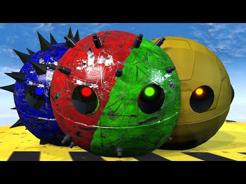 Pacman vs Monsters Compilation | Robot Pacman vs Cartoon cat 139