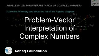 Problem-Vector Interpretation of Complex Numbers