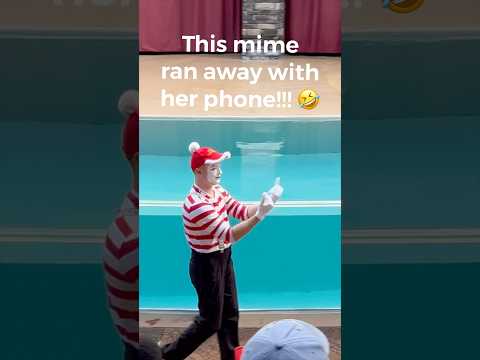 When mime ran away with your phone!!! ๐คฃ #seaworld #seaworldmime #seaworldorlando