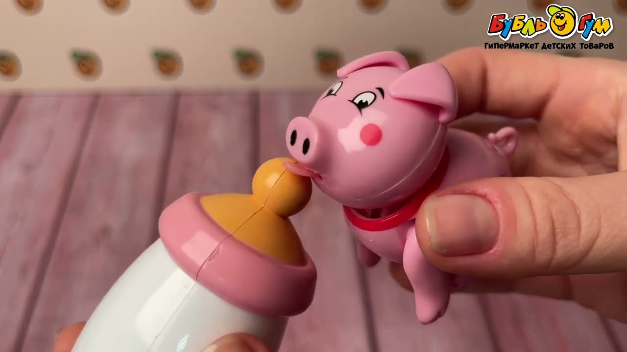 Малыш-питомец поросенок с бутылочкой - видео Малыш-питомец поросенок с бутылочкой - видео