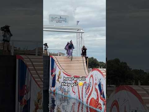 from pedal to panic to plummet real quick 🫣 #bike #obstaclecourse #challenge #fails #rollercoaster