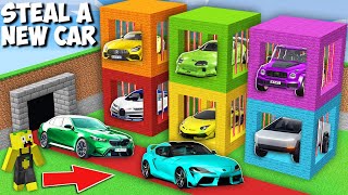 I Stole ALL SECRET CARS in Minecraft ! HOW TO STEAL NEW RAREST CAR ?