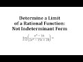 Understanding Limits of Rational Functions