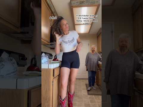 The odd couple 😂 #motherdaughter #inthekitchen #filipina #adopted #tallwoman