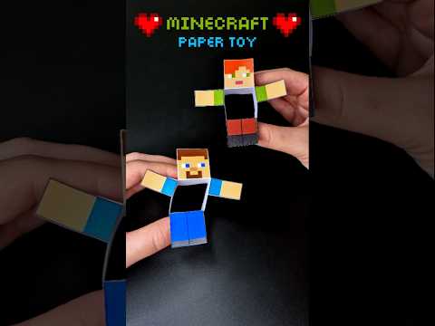 DIY Minecraft Dancing Paper Toys 💚 Fun & Easy Paper Crafts