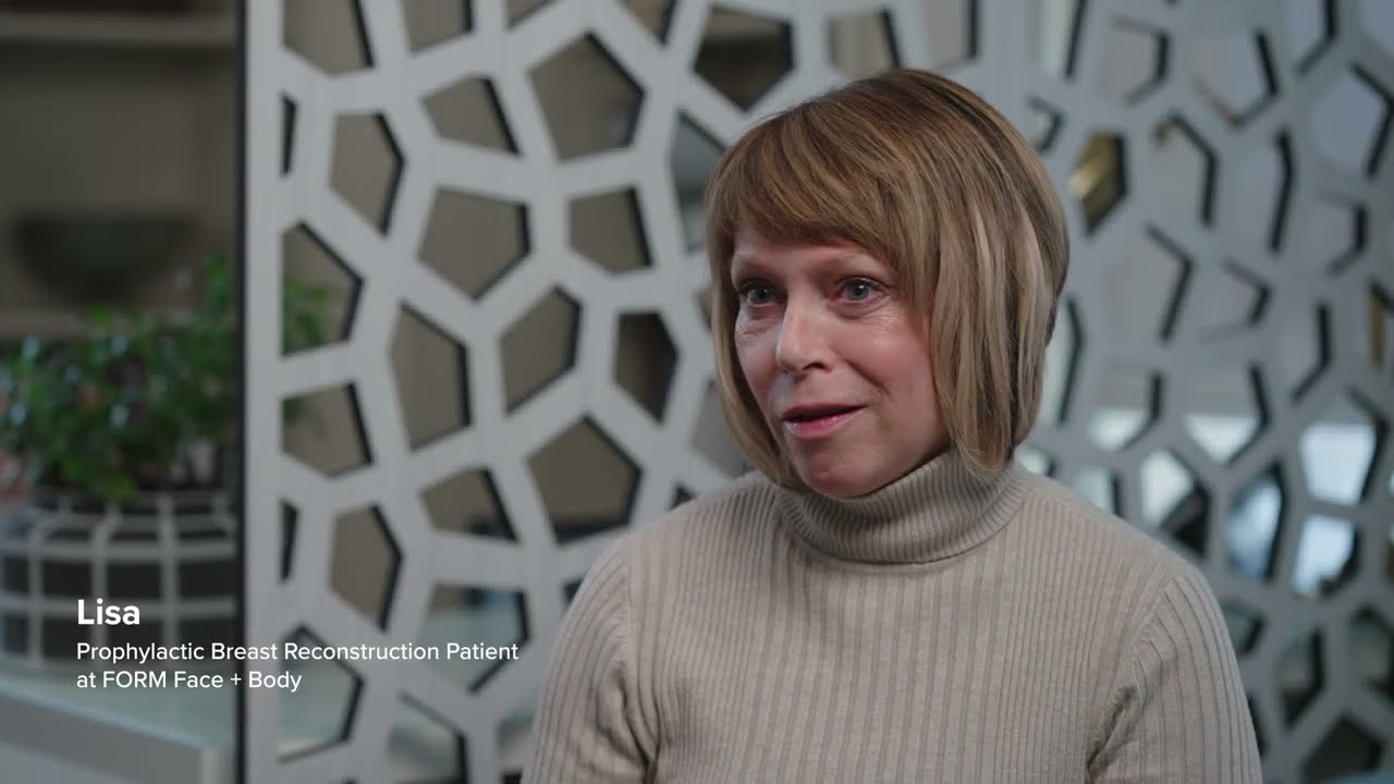 Patient discussing breast reconstruction experience.