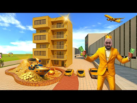 Franklin's House Upgraded in GOLDEN HOUSE in Indian Bike Driving 3d!