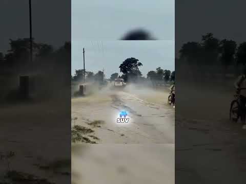 SUV Gets Instant Karma After Splashing Cyclist😬