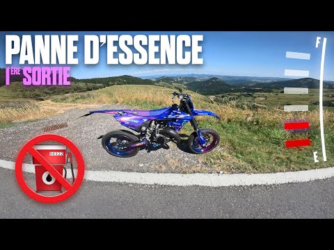 Panne d'essence 1ère sortie... Test 125 Yz supermotard !