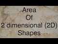 Calculating Area of 2D Shapes