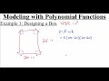 Modeling Box Volume with Polynomials