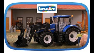 Bruder New Holland T7.340 Heavy Duty Tractor | 1:16 Scale Farm Power & Realistic Play | Item 03121