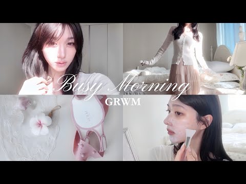 바쁜 아침의 겟레디윗미 🧖🏻‍♀️🫧🧴｜붓기 관리부터 스킨케어, 메이크업, OOTD까지