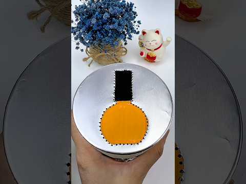 Orange Nail Polish Bottle Drawing 💅🧡 #asmr #diy #satisfying #oddlysatisfying #relaxing #asmrvideo
