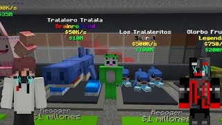 LES ROBÉ TODOS LOS BRAINROTS A MIS AMIGOS EN MINECRAFT