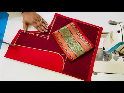 Paithani Saree Blouse Design Cutting & stitching Blouse Back Neck Design | Silk Saree Blouse Design