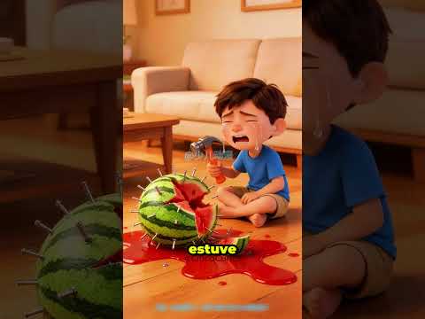 😱 Mi hermano hizo un erizo con una sandía