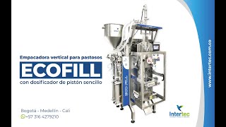 Empacadora Vertical para Pastosos ECOFILL con Pistón Sencillo, INTERTEC