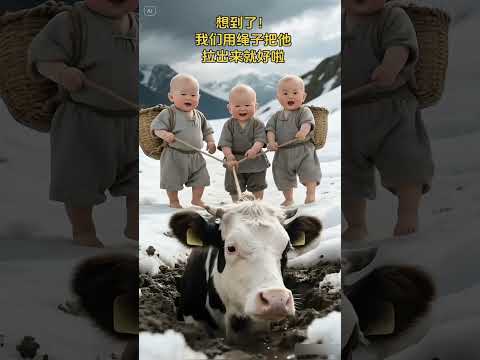 A cute baby who can't stay at home has an adventure in the snowy mountain. A carefree childhood. G