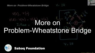 More on Problem-Wheatstone Bridge