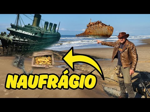 Navios AFUNDARAM nessa PRAIA e esta cheia de TESOUROS