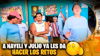 Nayeli y Julio sienten pena hacer los retos de los Jrs.Le cae parranda a Paterna por ayudar a Nayeli