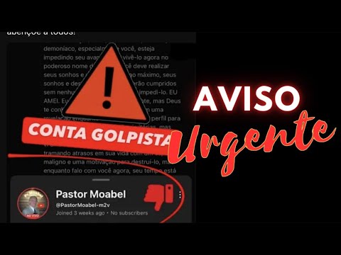 Aviso urgente ao canal.