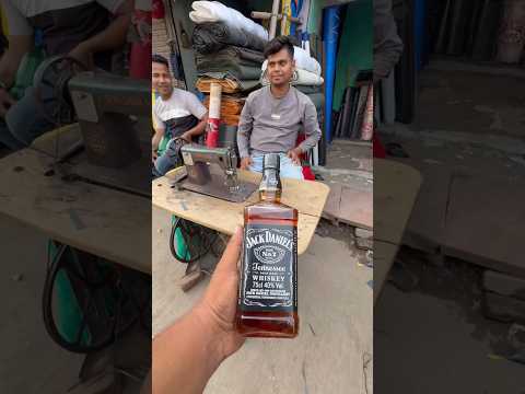 Jack Daniels Whiskey Bottle - Roadside Genius Made Amazing Luxury Handmade Bag. #shorts