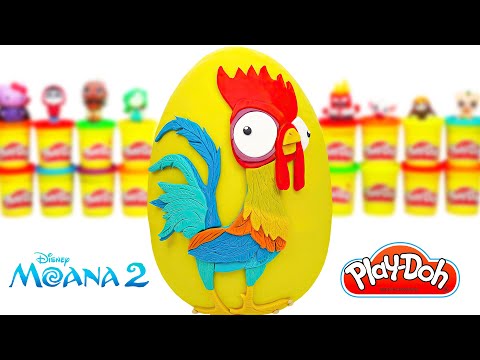 Huevo Sorpresa Gigante Hei Hei de la Película Moana en Español Latino de Plastilina Play Doh