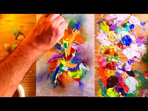 How To Paint A Cool Abstract Painting | Fun With Acrylics | Easy & Simple | Relaxing Art Tutorial