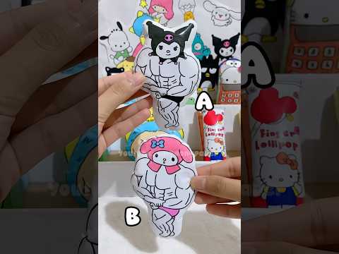 Are you team kuromi or my melody??? #shorts #papercraft #sanrio #kuromi #mymelody