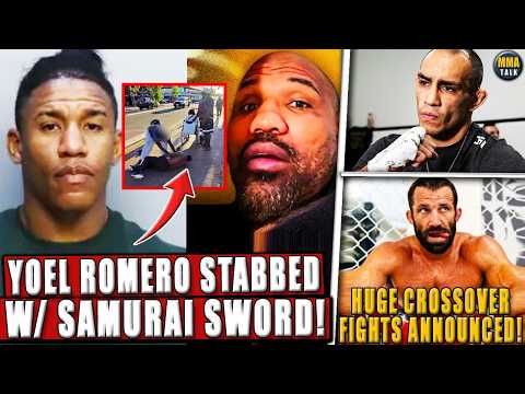 Yoel Romero ST4BBED w/ Samurai Sword by BKFC champion! Two HUGE crossover fights ANNOUNCED;Diaz-Ilia