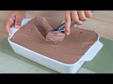 Helado de chocolate con sólo 3 ingredientes