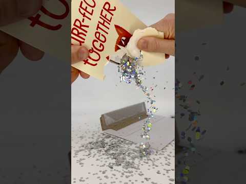 Sold separately, the glitter envelope and endless looping valentines card. Made by us!
