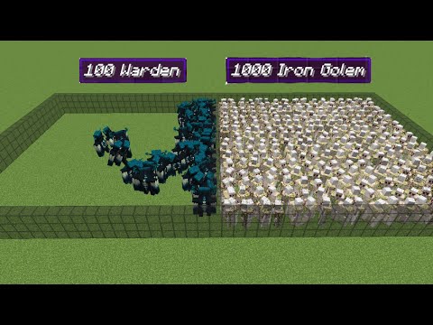 1000 extra golems vs 100 wardens | Minecraft Mob Battle