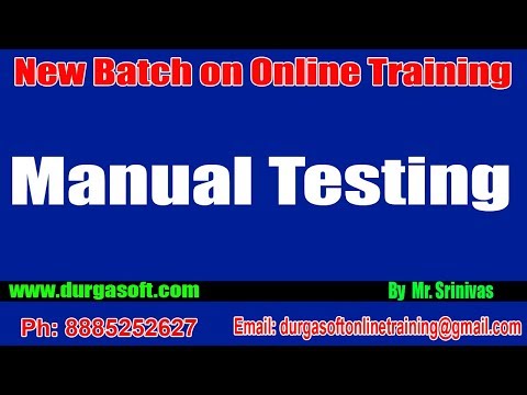 Manual Testing Online Training Tutorials || Class -...