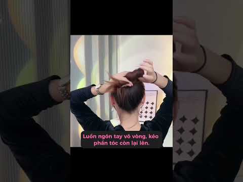 Cách buộc búi tóc củ tỏi đẹp nhất #xinhhetnac #shorts