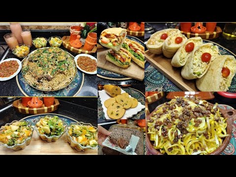 وجبات صيفية للغداء سهلة و بسيطة  ليوم كامل لغدا و لعشا و حتى الكوتي باش تفرحي لوليدات وجبة غداء سهلة