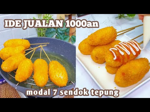 MODAL 7 SENDOK TEPUNG JADI CORNDOG MINI BISA JUAL 1000AN UDAH UNTUNG BANYAK