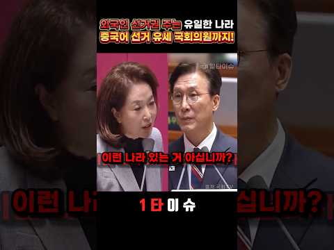 중국인에게 선거 투표권 주는 전세계 유일한 나라 #정치 #중국 #선거 #투표 #김민석