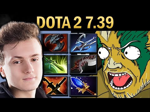 Elder Titan Gameplay Miracle with Butterfly and Harpoon - Dota 7.39