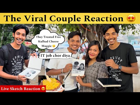 Drawing Prank with Viral Couple who selling Maggie and Chai on the Street 😍