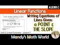 Writing Equations of Lines with Slope and Point