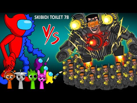 어몽어스 Among Us VS G-Toilet 5.0 in Skibidi Toilet 78(part1) | Peanut Among Us Animation Zombie